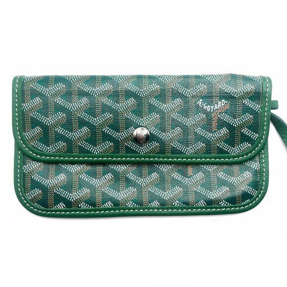 RARE Authentic Goyard Goyardine Saint Louis PM Green Shoulder Tote Bag & Pouch - Picture 12 of 15